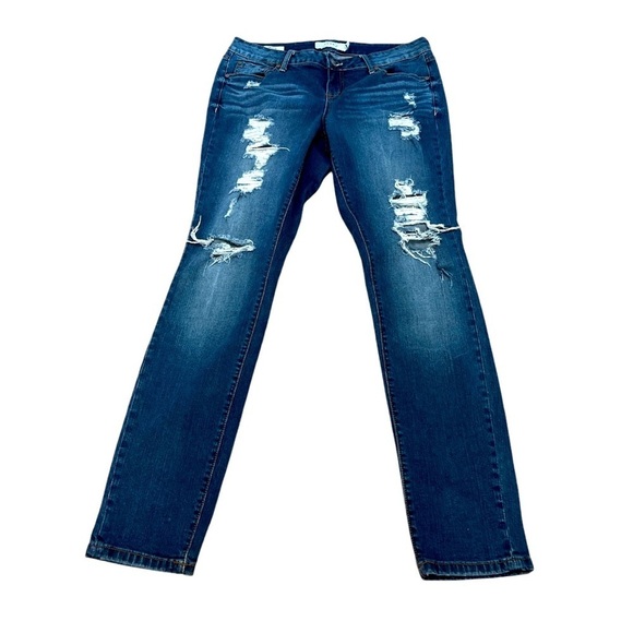 TORRID distressed skinny blue 👖jeans - Picture 1 of 6